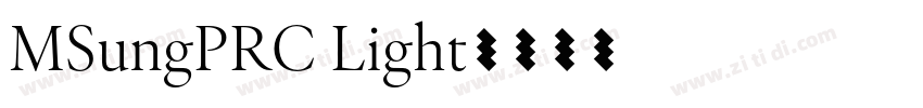 MSungPRC Light字体转换